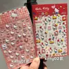 Novos Adesivos Fofos de Gatinho Maçã em Relevo 3D para Unhas Autocolantes Câmera DIY Decoração de Unhas para Copo de Água