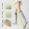 Calcetines de Compresión para Mujer, Fitness Profesional, Running, Yoga, Aeróbicos, Sin Costuras, Absorbentes de Sudor, Transpirables, Calcetines Largos de Compresión para Impulsar Músculos