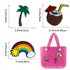 Colgante de Bolso de Playa de Dibujos Animados DIY Accesorios para Bogg Bag Accesorios para Bolso Saudí Colgante de Arcoíris de Verano