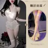 Lencería sexy de Kou Ni con tirantes y cuello halter, body apasionado de entrepierna abierta para mujer, deseo puro, pecho revelador, encaje, tentación transparente
