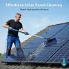 Escova de Limpeza para Muro Cortina de Vidro de Painel Fotovoltaico Solar Haste Telescópica Escova de Água Liga de Alumínio Haste Longa Conjunto de Ferramentas de Limpeza