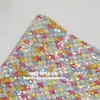 Paquete de Materiales para Lazos de Accesorios para el Cabello DIY 20x22CM Lentejuelas Grandes Pequeñas de Alto Brillo Patrón de Escamas de Pez Patrón de Ondas de Agua Tela de Cuero diy