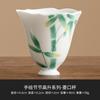 Copa maestra de kung fu de ceniza vegetal de fábrica, copa de boca ling ascendente pintada a mano, copa de té de hospitalidad, copa de degustación