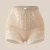Ropa interior de mujer transfronteriza europea y americana con encaje y botones frontales, shorts de seguridad transpirables moldeadores con control de abdomen y levantamiento de glúteos, bóxers sin costuras