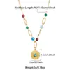 Collar de Acero Inoxidable Estilo Bohemio con Cuentas de Colores de Comercio Exterior, Moderno y a la Moda, Lujo Ligero con un Toque de Alta Gama, Cadena para Clavícula al por Mayor