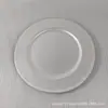 Platos de Carga de Plástico para Comercio Exterior, Banquetes de Boda Europeos y Americanos, Fiestas Navideñas Desechables, Platos con Perlas Pintados en Spray