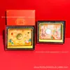 Festival de Mediados de Otoño Flor Luna Llena Marco de Fotos Adorno Oro Puro Creativo Pastel de Luna Nuevo Adorno Chino Regalo de Negocios Disponible al por Mayor