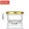 Frasco de Mel de Vidro Transparente 25ml Geleia Ninho de Pássaro Mel Frasco Dosador Grau Alimentício Pequena Capacidade Resistente a Alta Temperatura Pote Selado