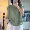 Camisa Verde Sin Mangas Mujer 2026 Verano Nueva Holgada Talla Grande Elegante Rejuvenecedora Casual Adelgazante Camisa Top
