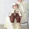 Macacão com Capuz de Manga Longa para Bebês para Primavera e Outono para Meninos e Meninas, Macacão Outerwear Fofo e Estiloso para Recém-Nascidos, Roupa para Lua de Mel
