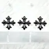 Pendientes de Aro Cruzados de Titanio Negro Astmf-136 Titanio G23 Joyería para Piercing de Labio con Rosca Interna