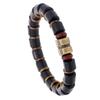 Tendencia de moda de personalidad europea y americana transfronteriza Pulsera de pulsera de cuentas de madera negra retro hecha a mano para hombre Joker al por mayor