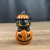 Novo produto transfronteiriço ornamento de gato e abóbora de Halloween estátua decorativa de resina presente decorativo