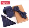 Corbata de Negocios Personalizada de Fábrica, Bolsillo de Solapa Cuadrado para Pantalones, Conjunto de Tres Piezas, Nuevo Conjunto de Accesorios, Pañuelo Cuadrado Pequeño, Logo, Imagen y Etiqueta