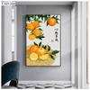 Novo caqui em estilo chinês Ruyi Pinturas suspensas no corredor Bom significado da entrada para a porta e entrada Pinturas decorativas Edição vertical Pinturas de porcelana de cristal