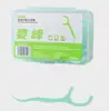 Hilo Dental Limpieza Bucal Hilo Dental Desechable Caja de 50 Piezas Hilo Dental Portátil de Plástico Hilo Dental de Línea Única Doble Línea