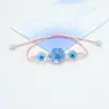Pulsera de Hilo de Colores con Cuentas de Vidrio y Flor de Narciso Seca Estilo Coreano Fresca y Sencilla, Flor Eterna Regalo de Pareja para Mujeres, Accesorio para la Mano
