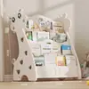 Estantería para bebés, estante para libros ilustrados infantiles, estantería de almacenamiento de libros de varias capas de pie, armario de almacenamiento para jardín de infantes, estantería de dibujos animados para el hogar