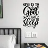 Br3944Q "Vá Dormir" Frase em Inglês para Dormir Adesivo de Parede Autoadesivo Decoração de Quarto de Dormir Cabeceira Casa