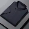 En Vivo Caliente 2024 Verano Nueva Camisa Polo de Manga Corta para Hombre Casual de Negocios Transpirable Moda Top Versátil