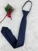 Gris Albaricoque Marrón Caqui Retro Café Cuadros Corbata de Hombre Atada a Mano Perezosa Cremallera Femenina Preppy Estilo Británico