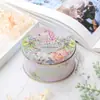 Suministros creativos para bodas empaquetado de dulces para bodas caja de hierro caja redonda para dulces regalo de boda caja de hojalata para dulces al por mayor