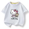 Camisetas con Estampado de Gato Kt Ropa Infantil Verano 2022 Nueva Camiseta de Algodón de Manga Corta para Bebé Fábrica Dropshipping Tendencia