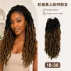 Pelucas Transfronterizas Cabello de Ganchillo Trenzas Rasta Afroamericanas y Europeas 18 pulgadas Goess Faux Locs Trenzas Rizadas
