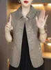 Moderna Chaqueta Adelgazante Reductora de Edad para Madres 2026 Celebridad de Internet Nuevo Elegante Versátil Traje Pequeño Top para Mujeres de Mediana Edad