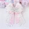 Hermoso Palo de Porra Original con Lazo Láser, Abanico Hecho a Mano DIY, Accesorios Decorativos Lolita