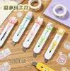 Mini Cuchillo de Utilidad de Dibujos Animados de Alta Apariencia, Cuchillo de Apertura de Paquetes de Oficina Colorido, Pequeña Herramienta de Corte de Papel para Diario Portátil