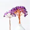 Árbol de la Fortuna de Cristal Natural al por Mayor, Producto Semi-Terminado, Árbol de Cristal Tejido a Mano con Alambre de Cobre, Material DIY con Agujeros