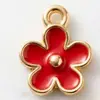 AA-2 Flor Feita à Mão DIY Pingente de Liga com Óleo Gotejado Pulseira Colar Charme Ornamentos Pingente Chaveiro Brincos