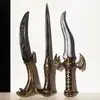 Ángel de Halloween Espada Corta Mágica Accesorios de Baile Espada de Arturo Arma de Plástico Arma Juguete para Niños Daga de Vientre de Serpiente