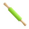 Masa de harina para piel de dumpling mediana dumpling mango de madera maciza antiadherente rodillo para hornear doméstico rodillo de silicona