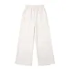 Pantalones de pierna ancha personalizados de mezcla de cachemir y seda para otoño e invierno, de cintura alta, adelgazantes, cálidos, cintura elástica, pantalones mágicos