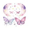 Pegatinas de Dibujos Animados con Purpurina Transfronterizas para Niñas Tatuajes Impermeables de Larga Duración Patrón Impreso Brazo Mariposa Colorida Gama Alta