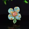 Nova Broche Flor de Zircônia Completa, Alto Padrão, Alto Padrão, Corsage Versátil, Acessórios de Alfinete Exquisitos para Terno Vestido