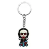 Serie de Halloween Más Vendida Transfronteriza Dibujo Animado Goma Suave de PVC Llavero de Metal Colgante para Bolso Accesorio Decorativo Pequeño DIY