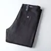 Calças de Linho Finas Outono 2025 Calças Casuais de Negócios Masculinas Calças Longas Retas Amplas Respiráveis Calças de Linho Calças Jeans