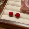 Novos brincos de tarracha vermelho vinho 2023 femininos agulha de prata 925 design nicho moda simples brincos de temperamento