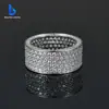 Anillos de Mujer Más Vendidos en Aliexpress, Venta Directa de Fábrica, Diseño Exagerado y Único Europeo y Americano, Joyería de Moissanita Microincrustada Electrochapada en Plata