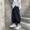Pantalones rectos estilo oscuro Yamamoto transfronterizos para hombre, pantalones de pierna ancha con diseño de cordón en el dobladillo, pantalones casuales cropped de nicho