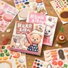 Xinmo Prato de Comida Adesivos de Jogo Criativo e Divertido Prato de Comida DIY Descompressão Comida e Brincadeira Livro de Adesivos