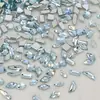 K9 Imitación Huazi 1:Zapatos Planos de 1 Luz Azul Lago con Borde Invertido, Suela Plana Antideslizante, Forma Especial, Lujo Accesible, Joyería de Diamantes DIY, Arte de Uñas con Diamantes