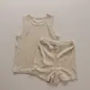Nuevos Chalecos de Verano para Niños y Niñas, Ropa Infantil de Punto Clase A, Ropa para Casa, Pantalones Cortos Cómodos para Bebé