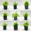 Combinación de Mini Planta en Maceta Artificial Artificial Transfronteriza Decoración de Escritorio para Interior Hogar Oficina Planta Verde Eucalipto