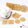 Porta-Copos Criativos de Madeira Vazados, Almofadas de Isolamento Térmico, Jogos Americanos de Cozinha Antiescaldantes e Antiderrapantes, Bases para Tigelas, Bases para Panelas, Jogos Americanos de Mesa de Jantar, Porta-Xícaras de Chá