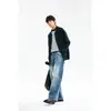 Brushka Simple Estilo Hong Kong Literario Retro Prendas de Punto Cárdigan con Solapa Otoño e Invierno Prendas de Punto Chaqueta para Hombre y Mujer 1004