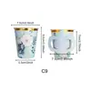 Fiesta de Cumpleaños Temática de Fiesta de Té Vajilla Desechable Plato Taza con Asa Plato de Papel con Forma Especial Set de Artículos de Decoración